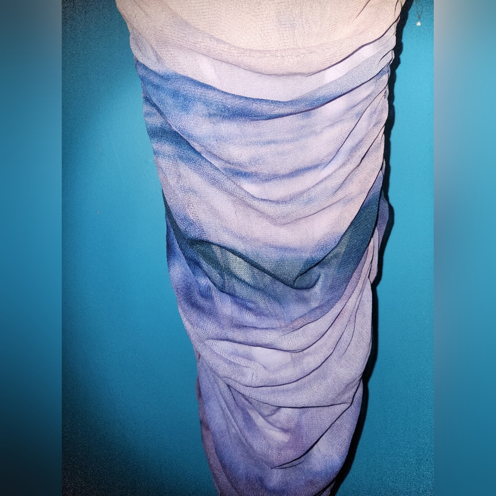 NWT Purple ombre ruched fitted midi dress Urban Outfitters